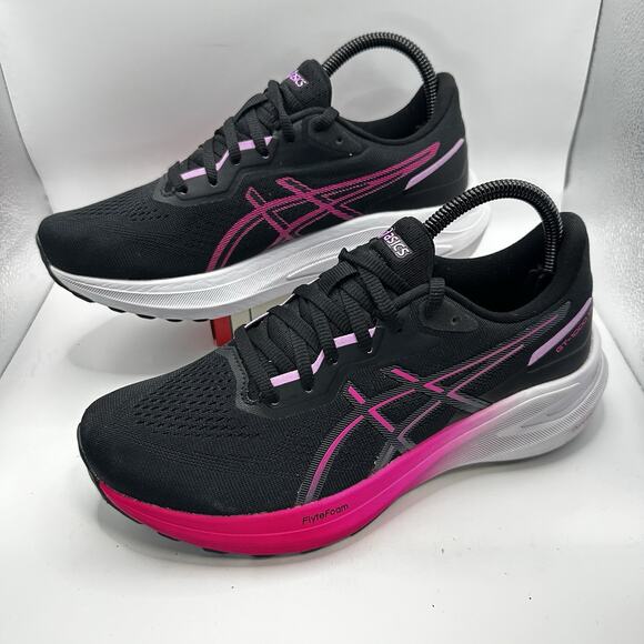 Asics GT-1000 13 ‘Black/Pink Glo’ Women’s Running Athletic Shoe Size 8 - Picture 3 of 8